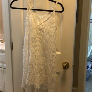 White flowered shirt dress from the impeccable pig